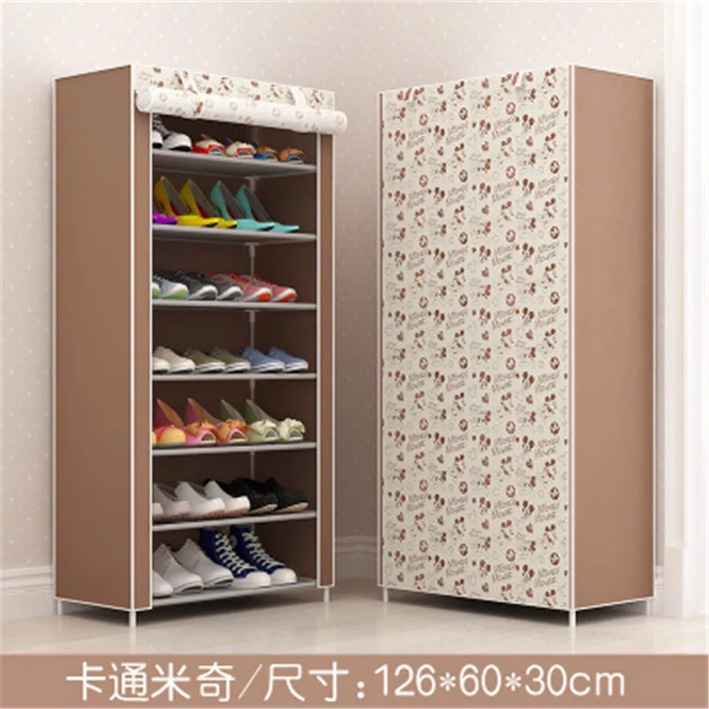 

New Multi-Layer Simple Cloth Cover Shoe Rack Economical Home Assembly Cloth Non-Woven Fabric Dust Storage