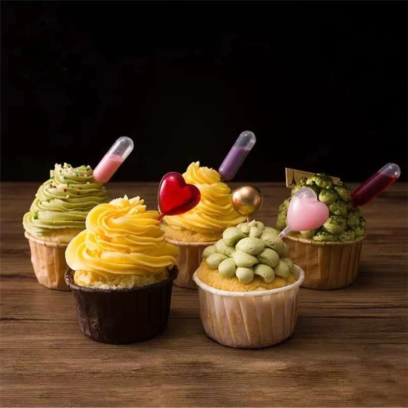 

50pcs 4ml Baking straw Sauce Droppers For Cupcakes Ice Cream Sauce Ketchup Pastries Macaron Stuffed Dispenser Transfer Pipettes