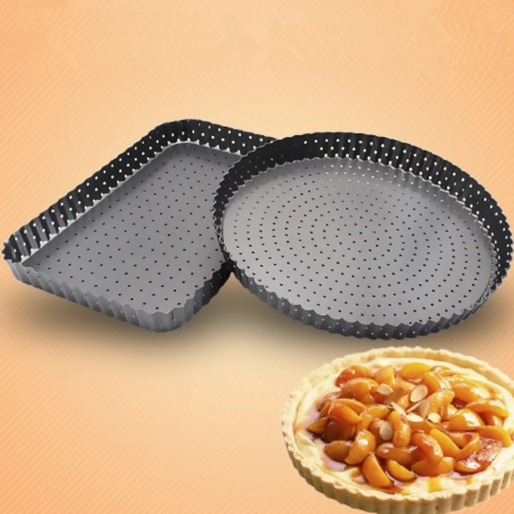 

Carbon Steel Nonstick Pizza Baking Pan Tray Pizza Plate Dishes Holder Round/Rectangle Bakeware Kitchen Baking Tools Accessories