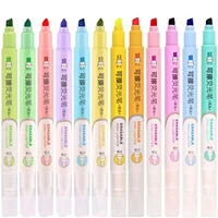 haile erasable highlighterdouble head fluorescent pen pastel colors markersfor art doodling school office stationery 12 count