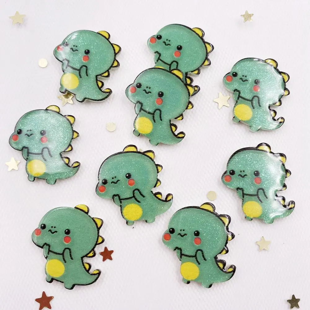 Акриловый лист с плоской спинкой цветной милый динозавр миниатюрный узор