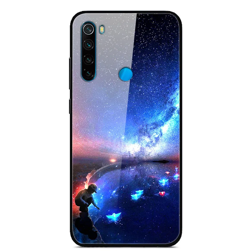 Для Xiaomi Redmi Note 8 чехол из закаленного стекла с печатным жестким чехлом для Xiaomi Redmi Note 8 Note8 чехол для Redmi Note 8 Pro Бампер - Цвет: 18