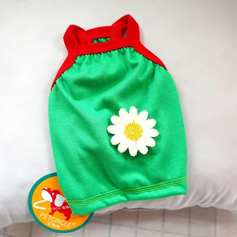 Весенняя Маргаритка слинг крутая рубашка летняя одежда для собак домашних