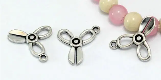 Тибетские Серебряные ножницы для браслетов, Подвески ручной работы, декоративные металлические украшения «сделай сам», аксессуары из сплава dry5s, 20 шт./лот