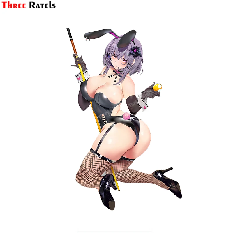 

Three Ratels B713 Sexy Cute Girl Stickers For Car Side Door Cover Decor Waterproof Protected Decals Auto Accessory