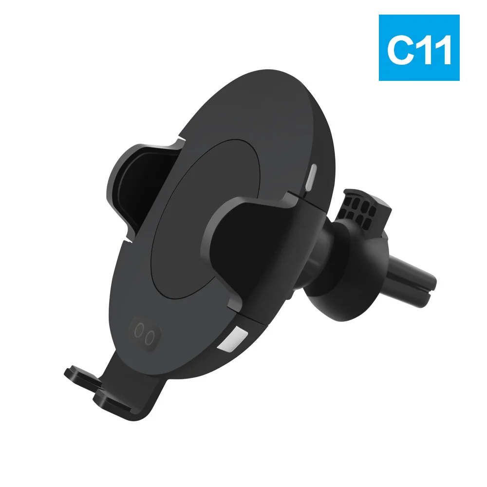 C11 air vent 696 C10 QI Быстрая зарядка беспроводное автомобильное зарядное устройство 10 Вт автоматическое инфракрасное Индукционное вентиляционное отверстие автомобильный держатель телефона для iPhone для samsung - Тип штекера: C11 air vent