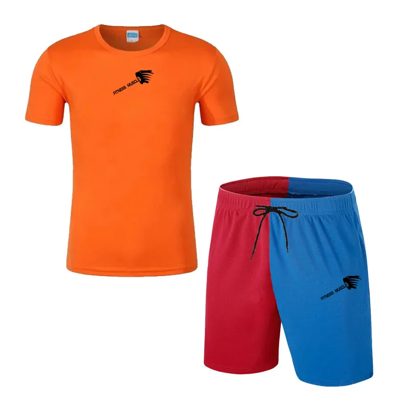 

Men's Sports And Leisure Suit 2021 Summer UsePrinted Outdoor Sports Short-sleeved Plus Shorts