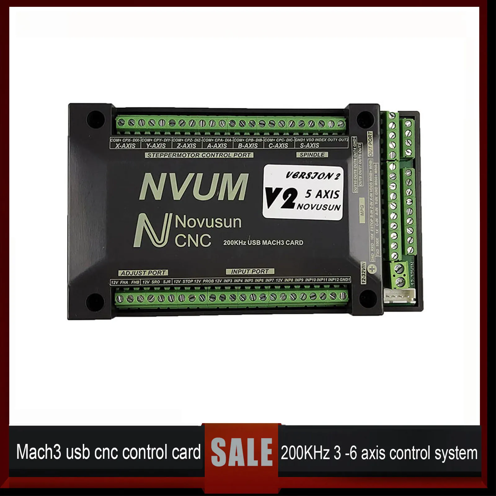 Mach3 USB CNC Motion Controller Upgrade 3 Axis 4 5 6 200kHz Interface Control Card for Stepper Slave Function On.
