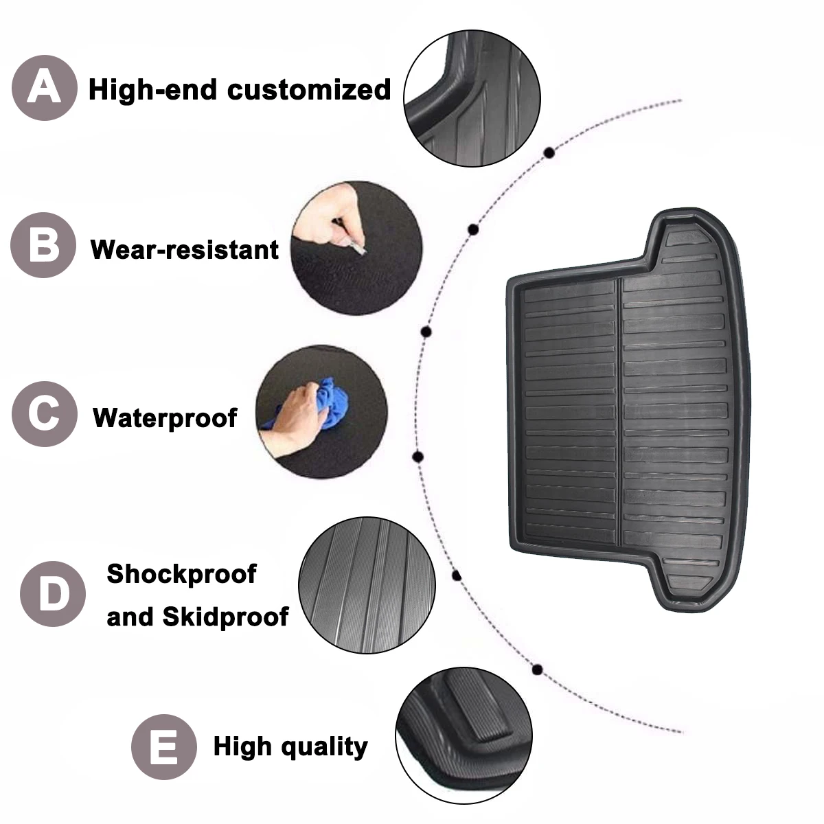 Подкладка для багажника автомобиля коврик заднего напольный матовый подкладка