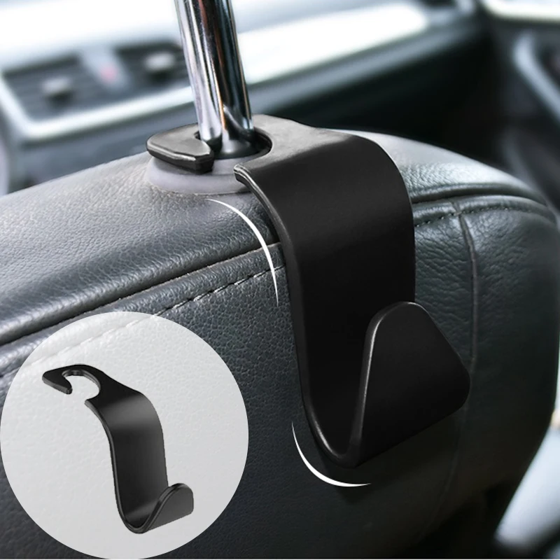 

1/2Pcs Car Seat Back Hook Universal Portable Car Accessories Interior Hanger Holder Storage for Car Bag Purse Cloth Decoration