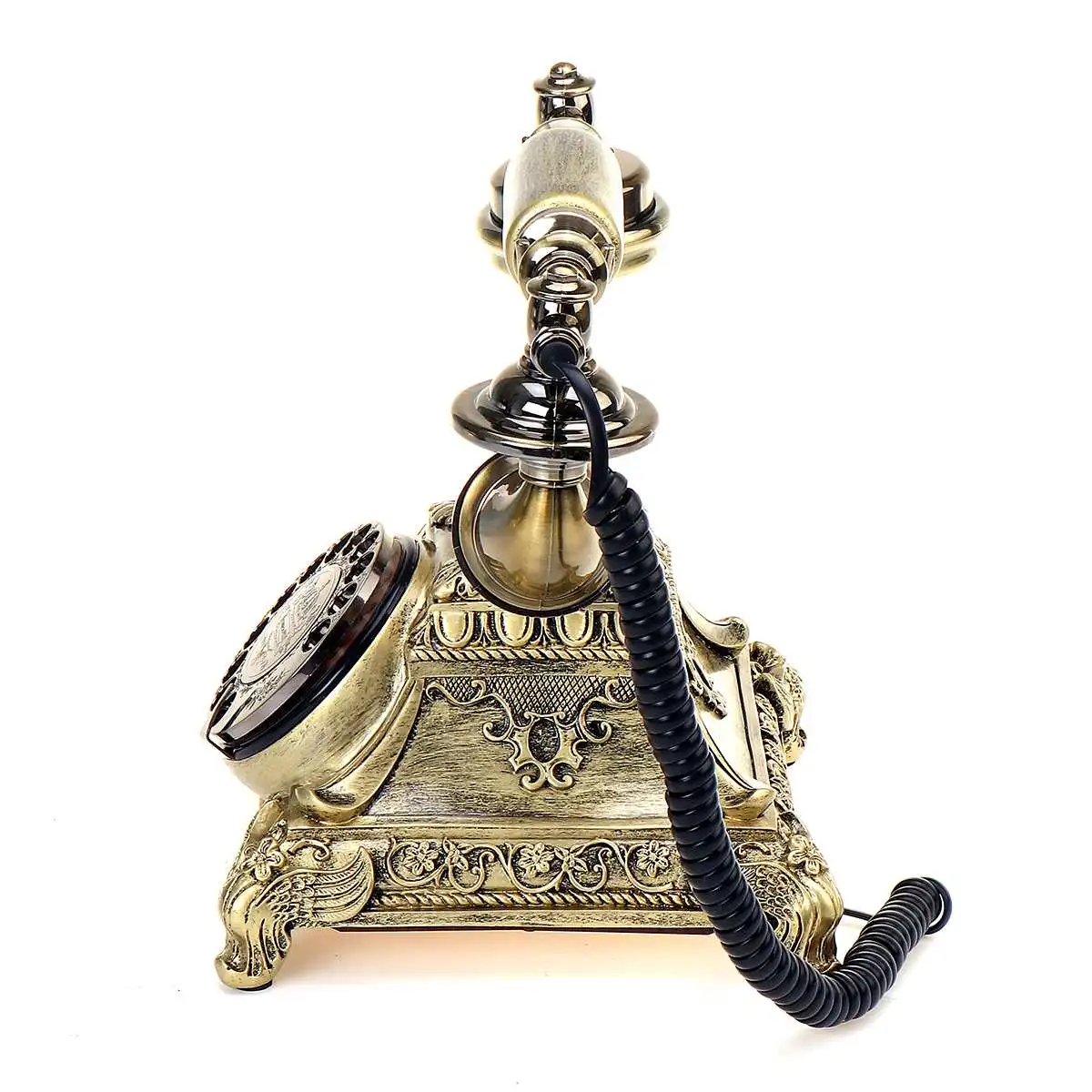 vintage resin telephone money box piggy bank home decoration accessories retro gift old phone model cabinet ornaments craft free global shipping