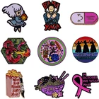 MD803 DMLSKY креативная эмалированная брошь в виде ужасов, металлическая брошь для одежды, сумок, рюкзаков, значки, женская и мужская мультяшная Милая брошь