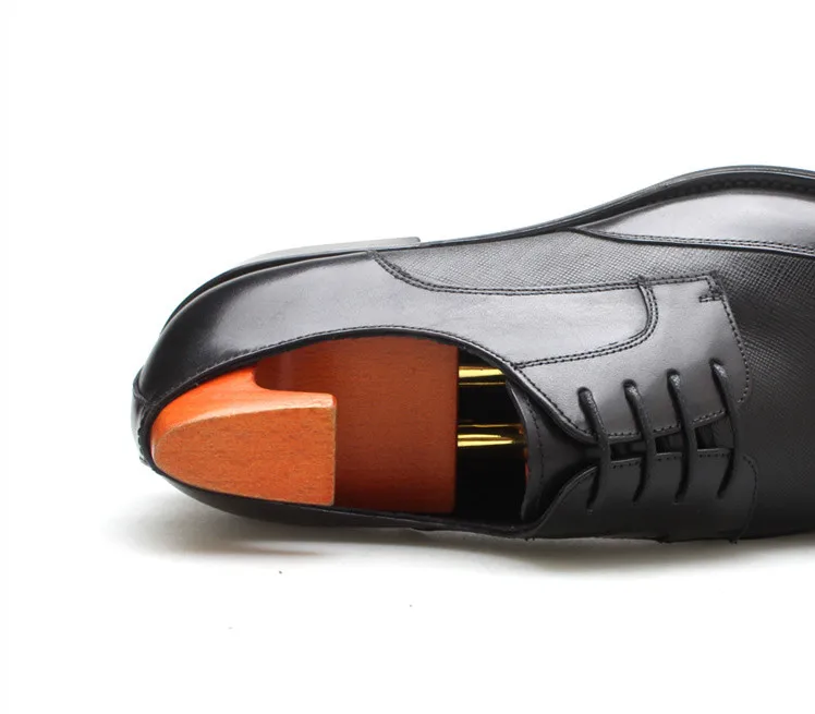 

Fashion Black / Deep Brown Oxfords Business Dress Shoes Genuine Leather Social Shoes Mens Groom Shoes