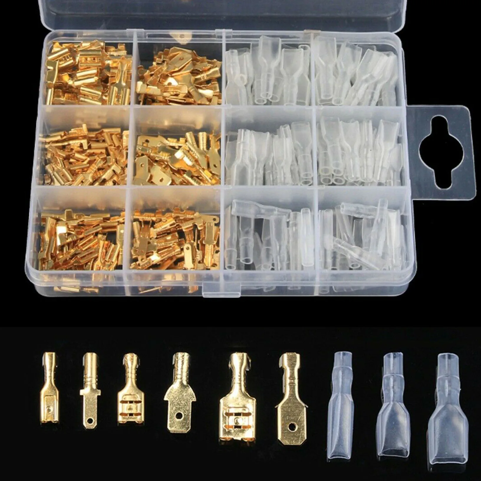 

270pcs 2.8/4.8/6.3mm Crimp Terminals Insulated Seal Electrical Wire Connectors Crimp Terminal Connector Assortment Kit