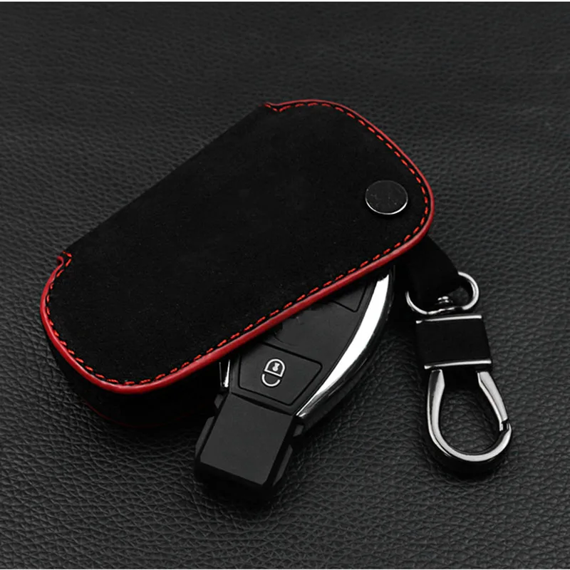 Car Accessories Smart Key Case/Bag for C Class W205 GLC GLA GLK CLS C180L 200L 260 Leather Shell With Chain | Автомобили и