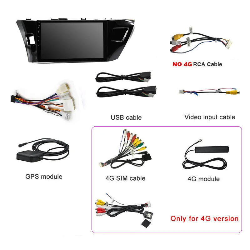 Автомагнитола 2DIN Android 10 6 ГБ + 128 Гб мультимедийный видеоплеер для Toyota Corolla Ralink 2014-2016