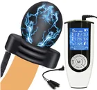 Сильный электрическим током головки тренер массаж чашка пенис Электростимуляция задержки рукава мужской мастурбатор секс-продукты