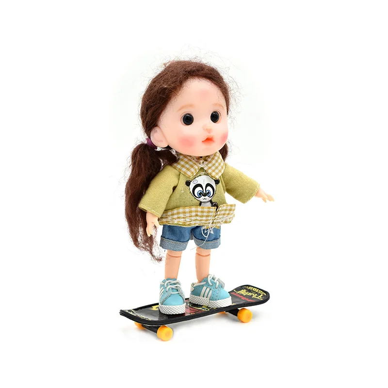 

1 PCS Skateboard OB11 20cm Cotton Doll 1/6 1/8 Bjd Doll 30cm BJD Doll accessories Cool stuff Finger Toys Doll House Accessories