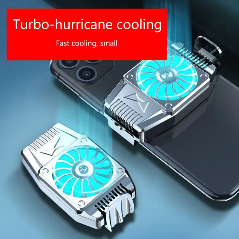 

H15 Mobile Phone Cooler Cooling Pad Cold Wind Handle Fan Heat Sink For PUGB Phone