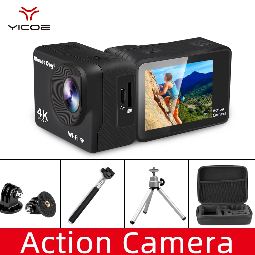 Ультра HD 4K Водонепроницаемая экшн спортивная видеокамера селфи палка DVR DV c Wi Fi