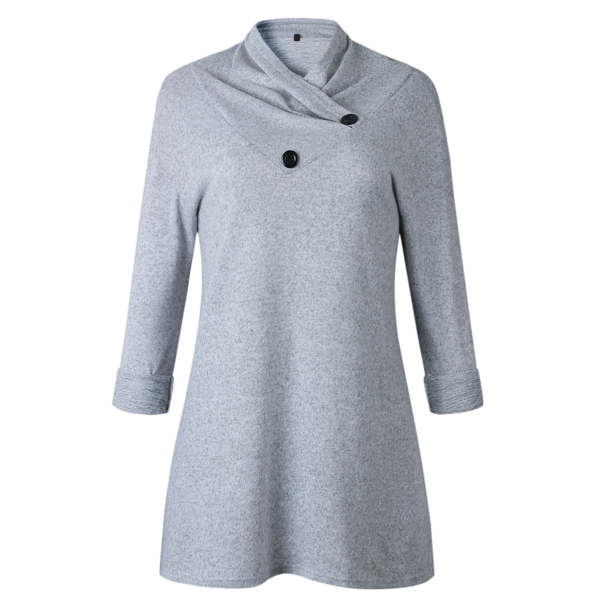 Women Turtleneck Sweatshirts 2019 New Arrival Long Winter Pullovers Hoodies Gray Blue S-XL GMT23 | Женская одежда