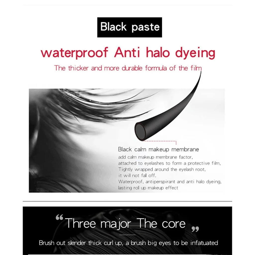 4d Шелкового волокна ресниц тушь для наращивание длительный ресницы длинные