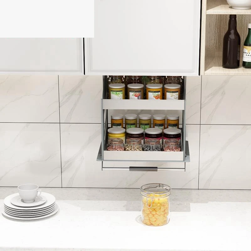 

Despensa Gabinete Mutfak Malzemeleri Stainless Steel Hanging Rack Cozinha Cocina Kitchen Cabinet Cestas Para Organizar Basket
