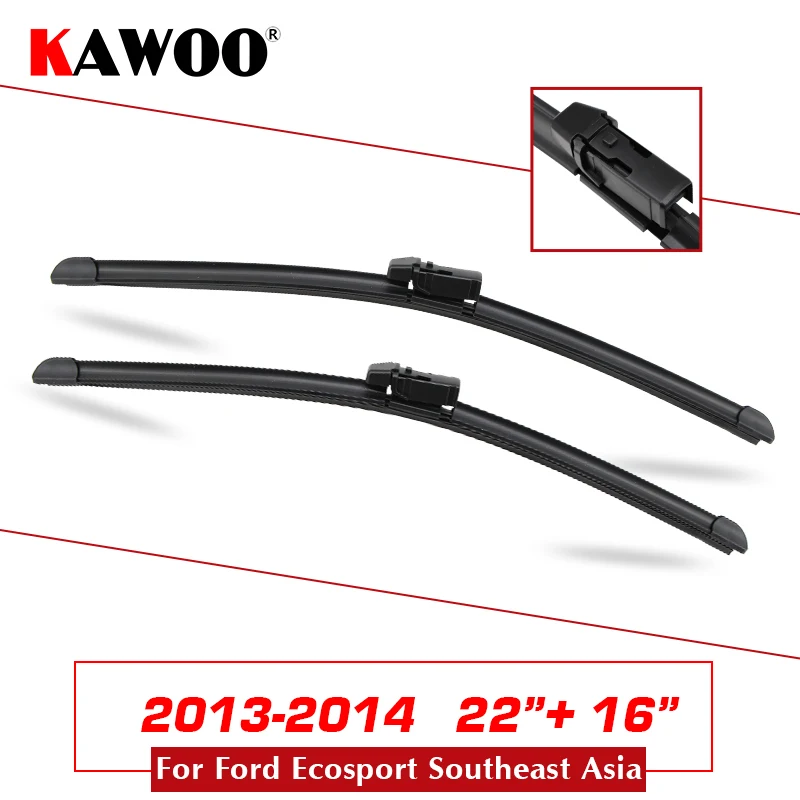 Asia 2013-2014 2216 KAWOO для Ford для Ecosport Юго-Восточной Азии/России/Европы/Океании/Индии Автомобильная резиновая ветрозащитная Щетка стеклоочистителя 2013 - Цвет: Asia 2013-2014 2216