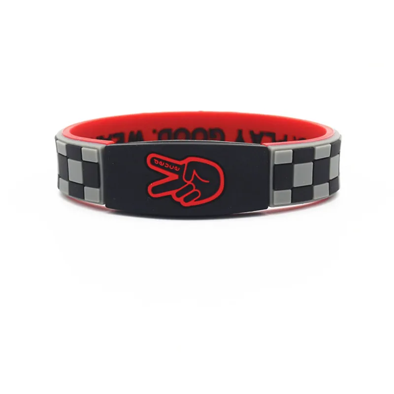 6 шт. хорошее качество одежда двойка силиконовый баланс браслет выглядит хорошо