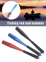 1 fish whacker aluminum alloy fish hammer knock fish stick with eva handle fishing bat fishing tool aluminum alloy fish knocker