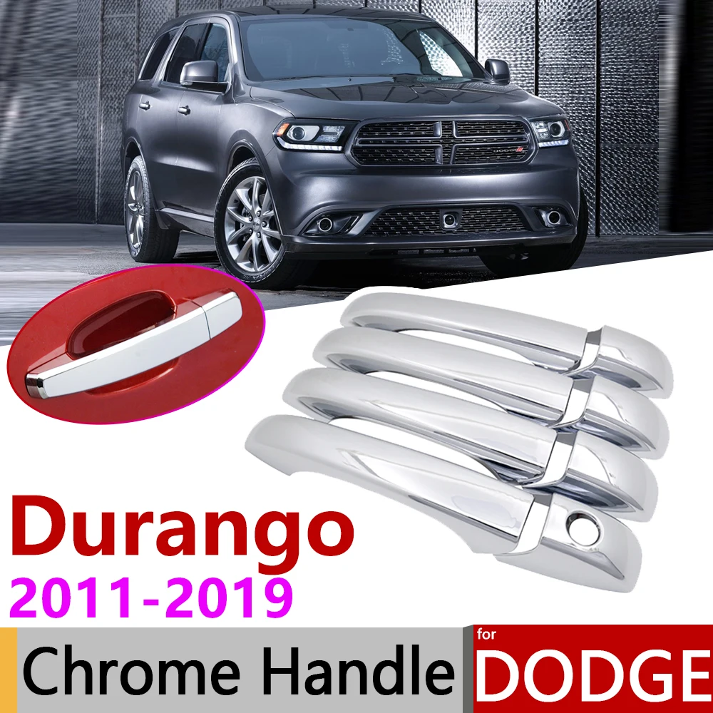 Хромированная крышка дверной ручки для Dodge Durango MK3 2011 ~ 2019 аксессуары автомобиля