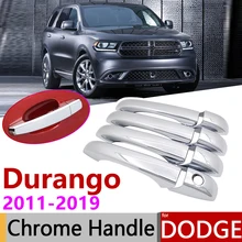 Хромированная крышка дверной ручки для Dodge Durango MK3 2011 ~ 2019