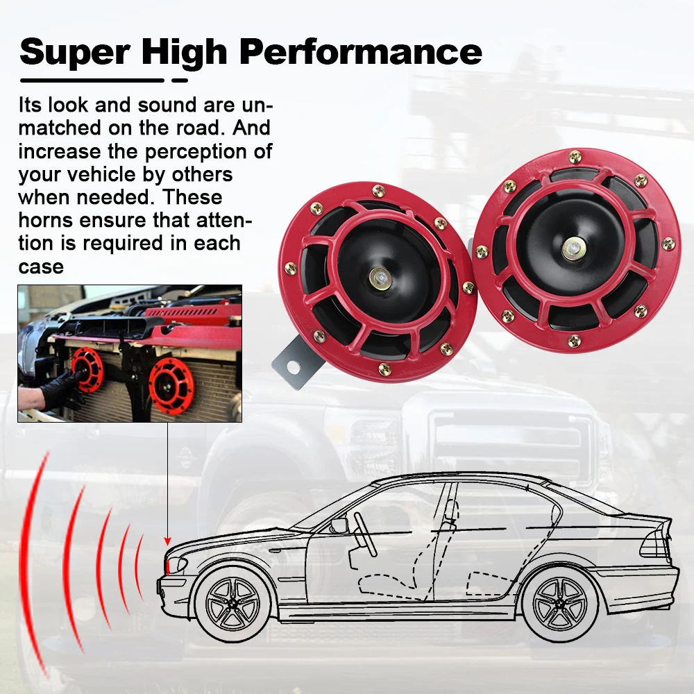 2 шт 12v 115DB супер громкий звуковой сигнал компактный электрический взрыв тон
