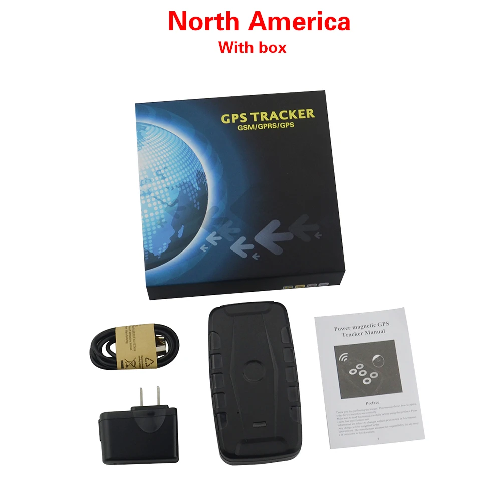 box North America 4G LTE gps трекер LK900C-4G водонепроницаемый автомобильный локатор 20000 мАч батарея превышение скорости оповещения - Цвет: box North America