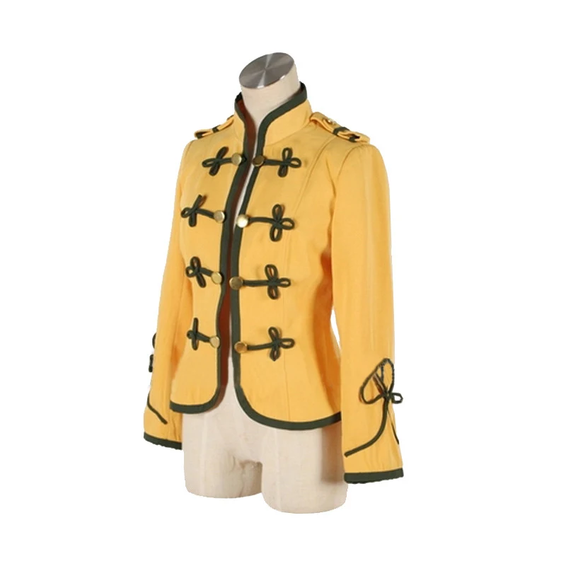 Куртка Cossky в стиле стимпанк костюм для косплея аниме мужчин желтое пальто