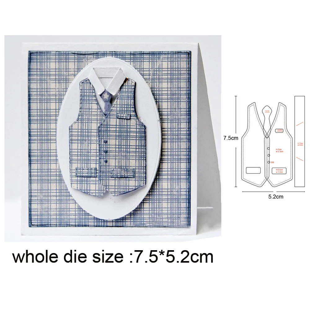 

Metal Cutting Dies Men's Jackets Die Mould Template for DIY Scrapbooking Album Decor Embossing Paper Card Crafts Die Cut