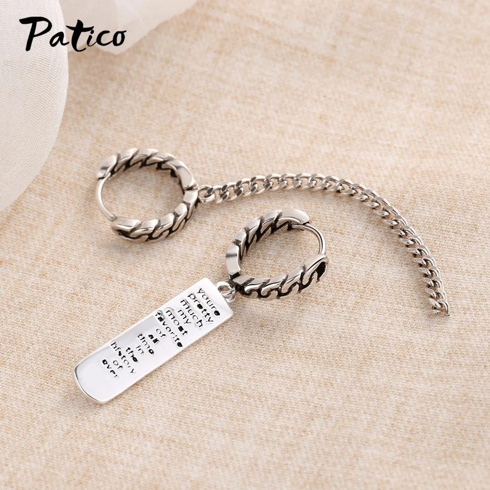 

Beautiful New 925 Sterling Silver Letter Merci Drop Earrings For Women Jewelry Party Club Statement Shinning Zircon Earring