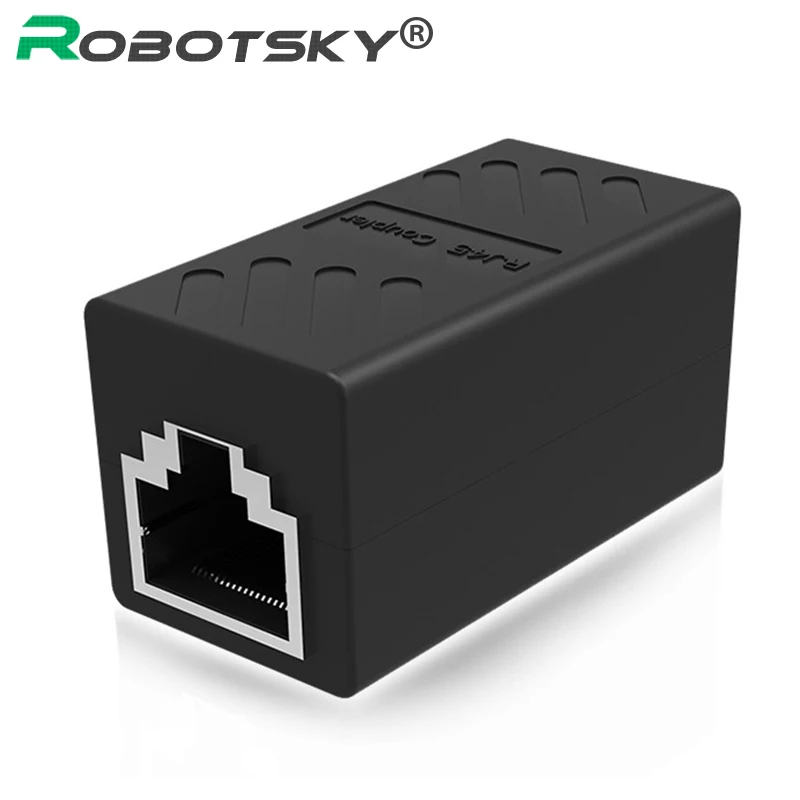 Удлинитель RJ45 Ethernet кабель конвертер Женский в женский сетевой разъем LAN адаптер Соединительный удлинитель конвертер муфта