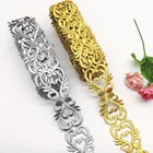 1 ярд, Золотая вышитая кружевная лента сделай сам для косплея, тесьма, аппликация, кружевные ленты шириной 3-4 см