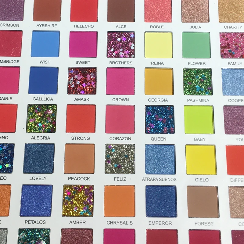 Палетка разноцветных теней для век макияжа мерцающие блестки сценическое шоу