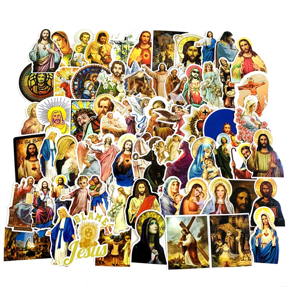 10/30/50/68pcs Jesus Christian Religion Stickers 1