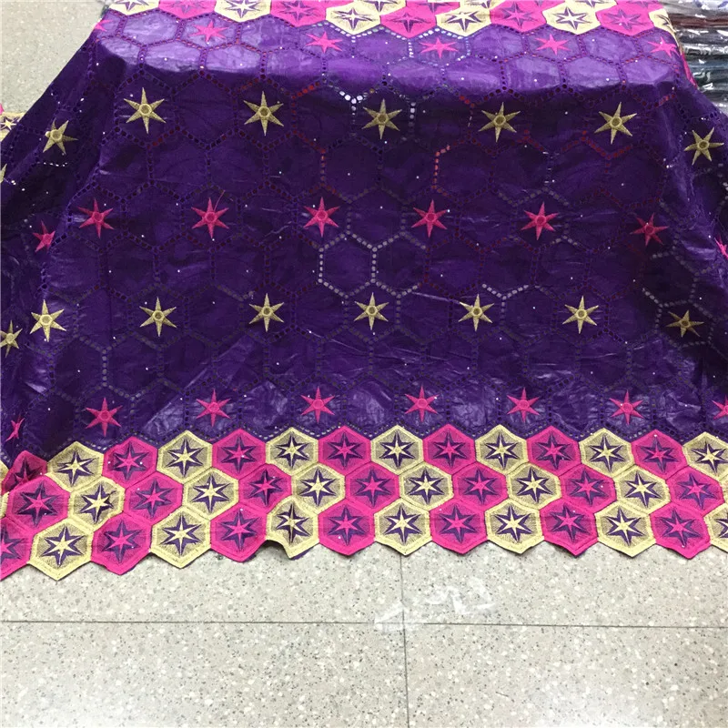 Черный Африканский Базен riche ткань с вышивкой камнями Высокое качество Нигерия