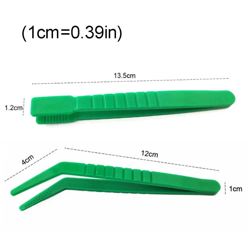 

10pcs Plastic Bug Insect Catcher Tongs Tweezers for Kids Children Biology Study 090B