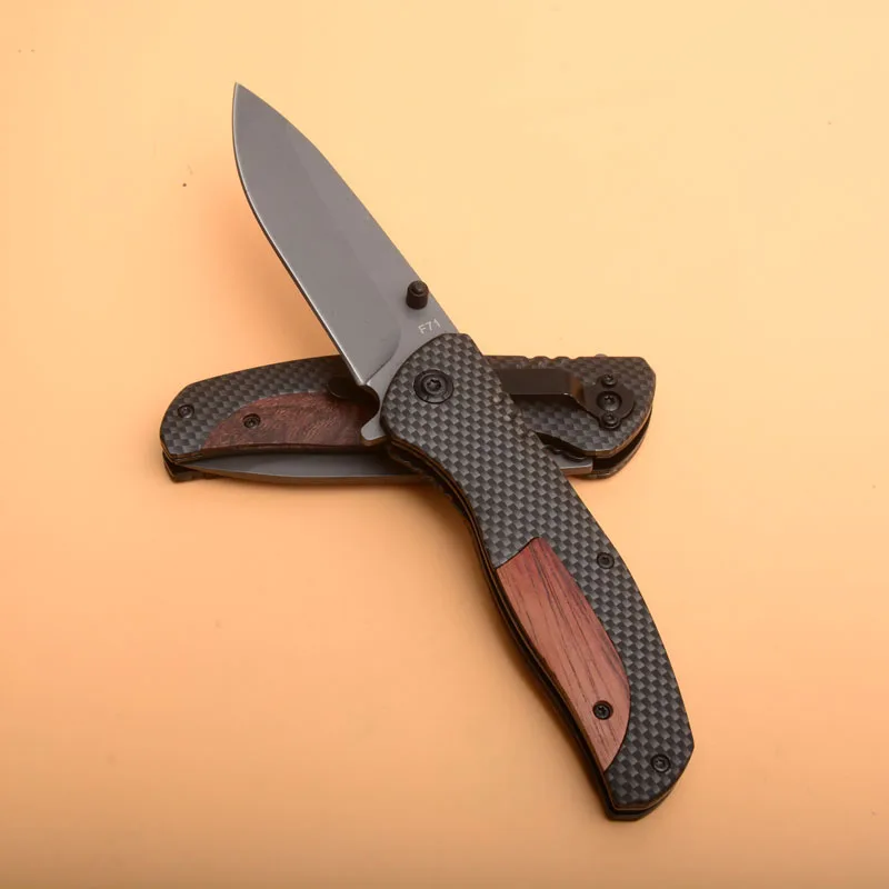 New Arrival wood+carbon fiber Handle 440C Blade folding Pocket Camping outdoor Knife survival Tactical Utility knives EDC Tools |
