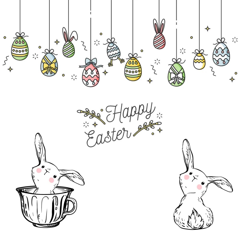 ZATBWS милый кролик/Пасха прозрачные штампы для DIY скрапбукинга/открыток/альбом