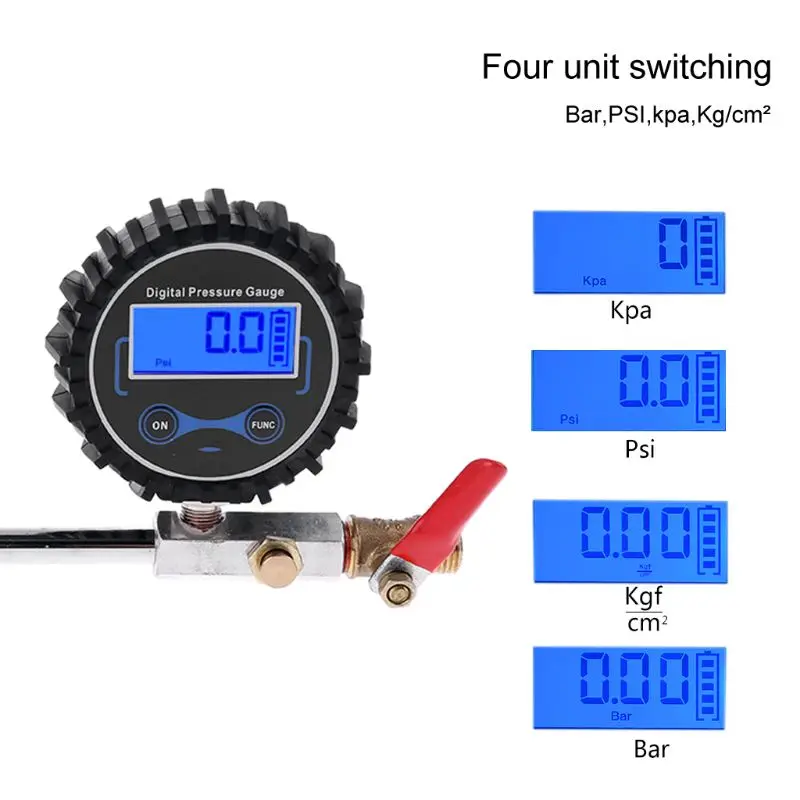 

Dual Head Tire Inflator with Pressure Gauge 0-200PSI for Truck, Car, Bike, Motor A5YD