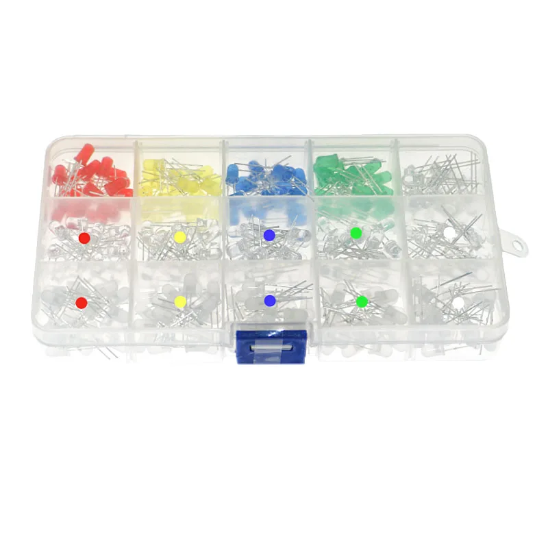 

Светодиодные светоизлучающие диоды 5 мм, 300 шт., желтые, красные, синие, белые, зеленые, прозрачные, туманные, в коробке, сделай сам