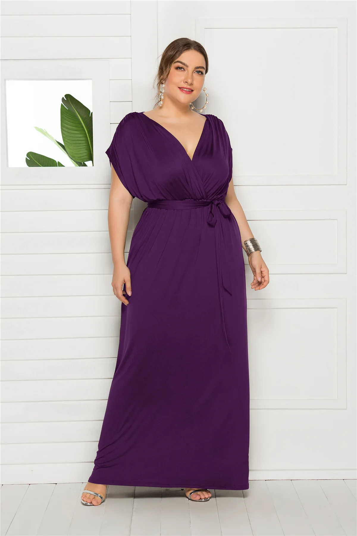 EDressU 2021 размера плюс вечернее платье с v-образным вырезом 7 цветов Vestido Robe de Soiree свадебное платье для гостей LMT-FP3310 (art.: 3920b81dee69e) - 3920b81dee69e