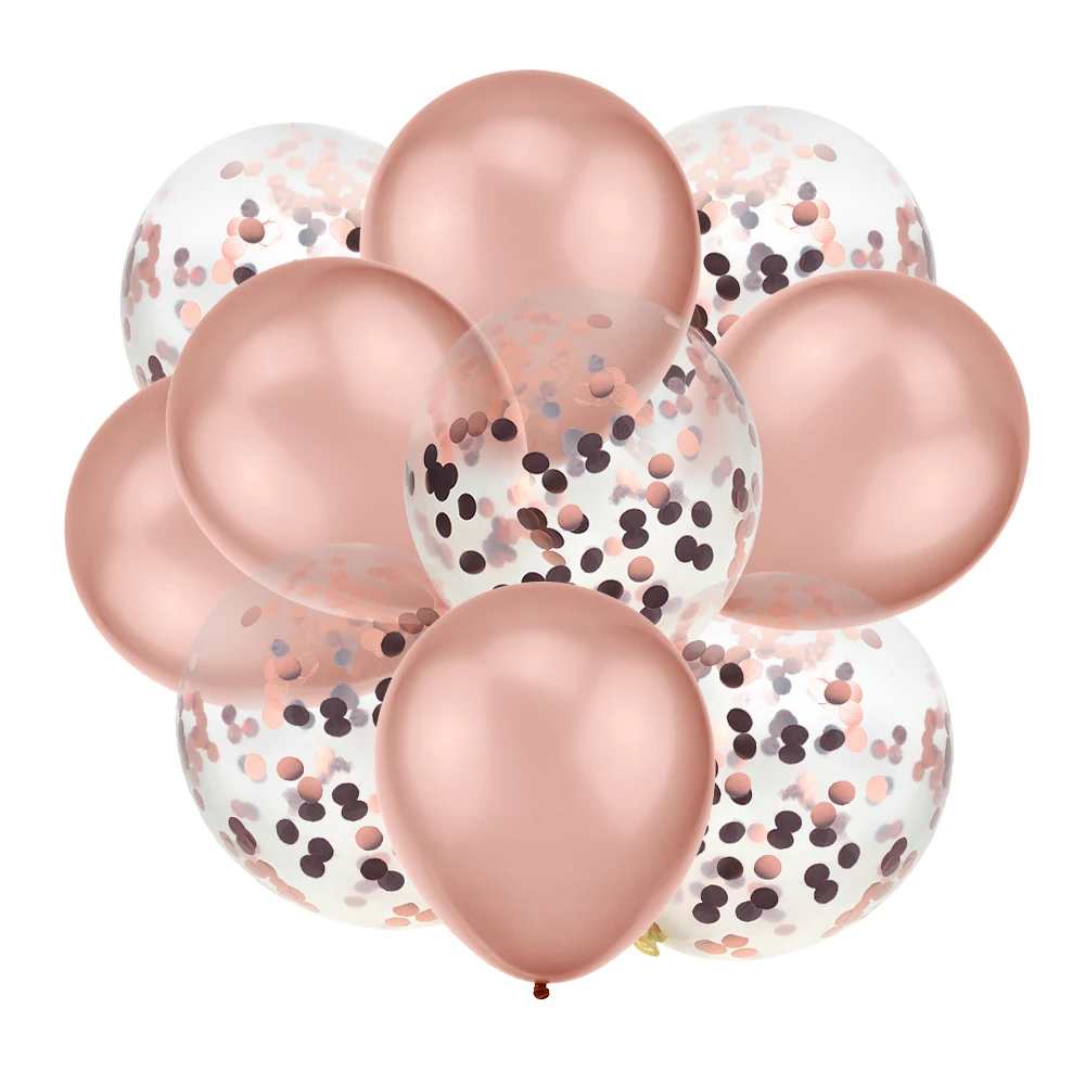 10 шт. 12-дюймовые латексные воздушные шары и цветные конфетти украшения для дня