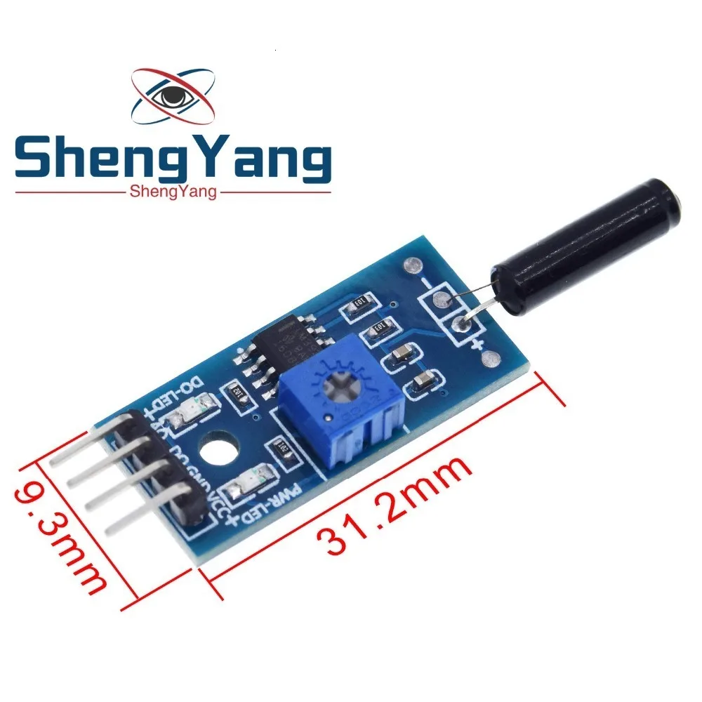 ShengYang вибрации сенсор модуль нормально открытый тип SW18010P переключатель вибрации сигнализации сенсор модуль для Arduino
